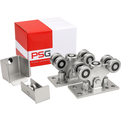 PSG Lot de chariots roulants à 5 galets pour portails coulissants autoportants avec accessoires - Publicité PSG Lot de chariots roulants à 5 galets pour portails coulissants autoportants avec accessoires - Publicité