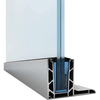 Kozza KE 105 – profil aluminium type L pour garde-corps tout verre 5000 mm - Publicité Kozza KE 105 – profil aluminium type L pour garde-corps tout verre 5000 mm - Publicité