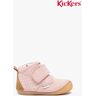 Chaussures premiers pas bébé fille bottillons en cuir suédé uni à scratch - Kickers X Bonton - 21 - rose - KICKERS rose