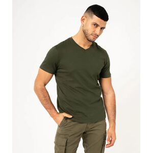 Tee-shirt a manches courtes et col V homme - XXXL - kaki - GEMO kaki