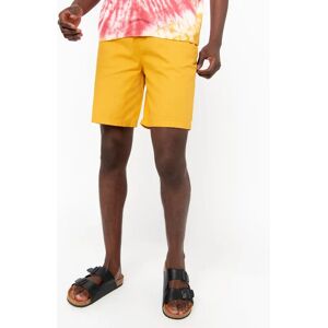 Bermuda uni contenant du lin homme - 46 - jaune - GEMO jaune