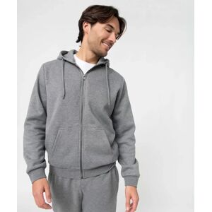 Sweat zippe a capuche homme - L - gris - GEMO gris