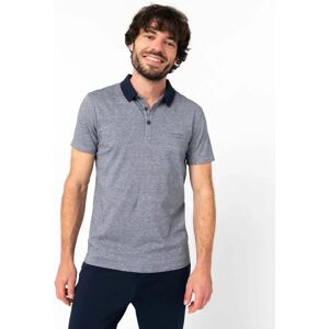 Polo manches courtes a fines rayures homme - M - bleu fonce - GEMO bleu fonce