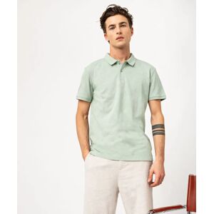 Polo manches courtes en maille texturee homme - XXL - vert - GEMO vert