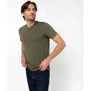 Tee-shirt a manches courtes et col V homme - XXXL - kaki - GEMO kaki