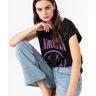 Tee-shirt à manches ultra courtes imprimé femme - Nirvana - DUA LIPA noir