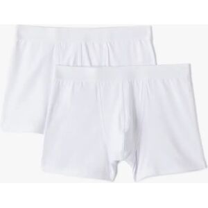 Boxer uni en coton extensible homme (lot de 2) - XL - blanc - GEMO blanc