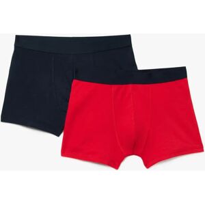 Boxer uni en coton extensible homme (lot de 2) - XXL - rouge - GEMO rouge