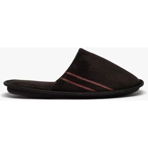 Chaussons homme mules plates en velours ras uni - GEMO noir