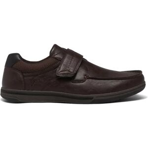 Chaussures bateau à scratch unies homme - 42 - marron - GEMO marron - Publicité