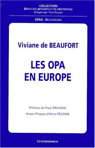 Les OPA en Europe Viviane de Beaufort Economica