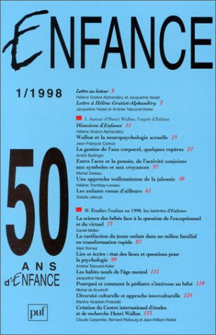 Enfance, n° 52. 50 ans d'enfance  collectif PUF