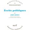 Ecrits politiques John Dewey Gallimard