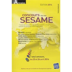 Concours Sésame : annales 2013 : sujet et corrigés officiels