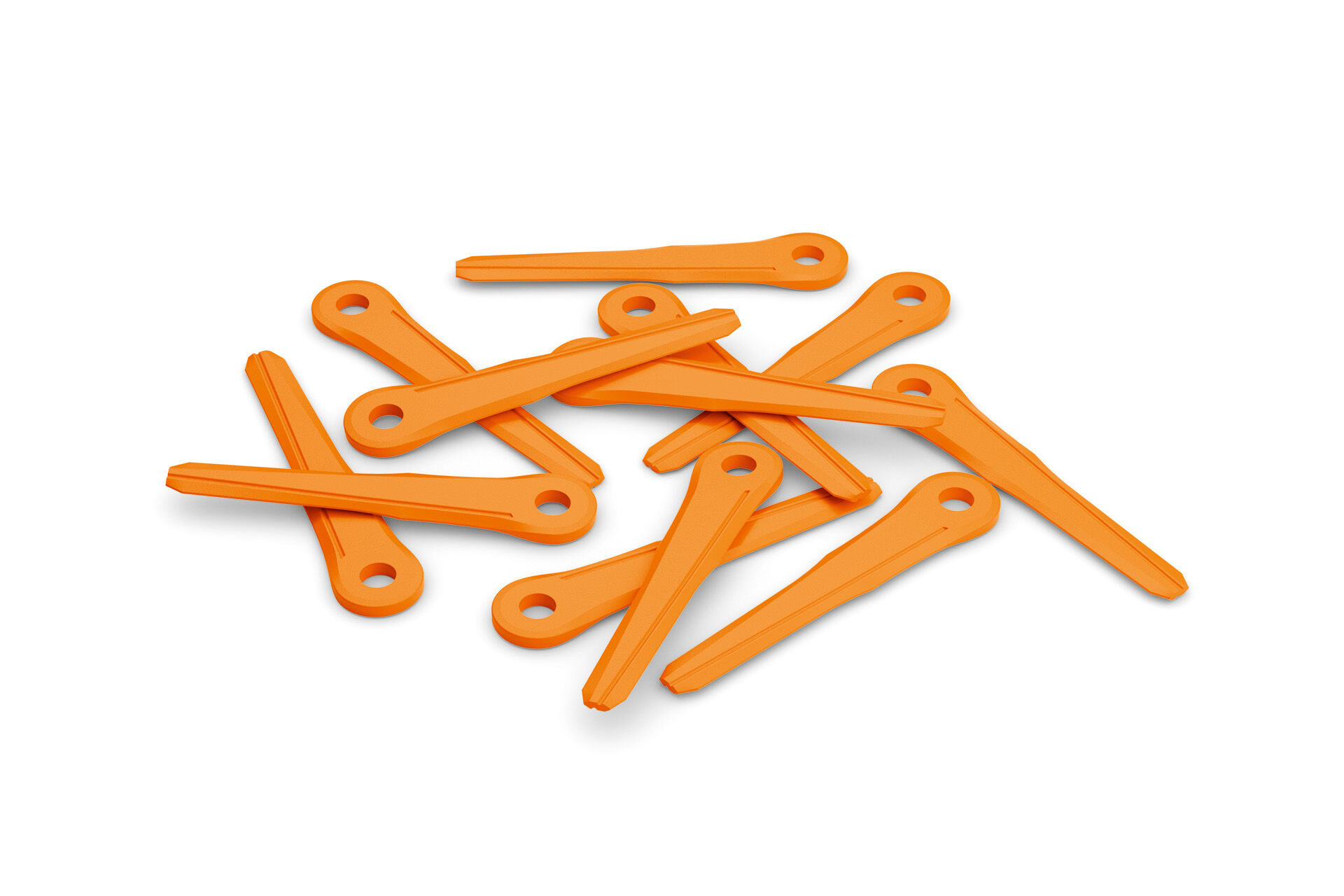 STIHL Jeu de 12 couteaux en plastique orange pour PolyCut 7-3, 27-3, 47-3
