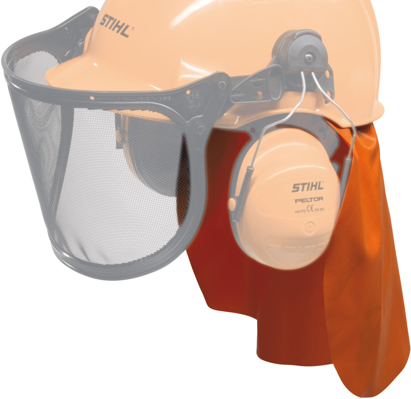 STIHL Couvre-nuque pour casques DYNAMIC / Fixation intérieure