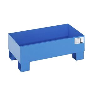 EUROKRAFTbasic Cuve de rétention 60 l, L x l x h 800 x 500 x 290 mm, modèle homologué, peint époxy bleu, sans caillebotis - Publicité