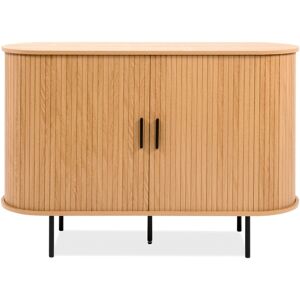 Buffet 2 portes effet Chêne 120 cm - Sora - Publicité Buffet 2 portes effet Chêne 120 cm - Sora - Publicité