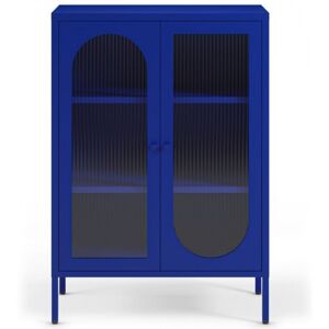Buffet 2 portes en métal bleu électrique 70 cm - Ysia - Publicité Buffet 2 portes en métal bleu électrique 70 cm - Ysia - Publicité
