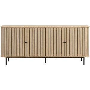 Buffet 4 portes couleur chêne 168 cm - Solna - Publicité Buffet 4 portes couleur chêne 168 cm - Solna - Publicité