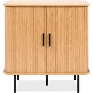 Buffet 2 portes effet Chêne 80 cm - Sora - Publicité Buffet 2 portes effet Chêne 80 cm - Sora - Publicité