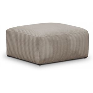 Pouf / repose-pieds modulable en velours côtelé taupe - Modulo - Publicité Pouf / repose-pieds modulable en velours côtelé taupe - Modulo - Publicité