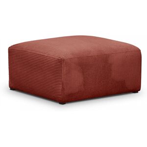 Pouf / repose-pieds modulable en velours côtelé rouille - Modulo - Publicité Pouf / repose-pieds modulable en velours côtelé rouille - Modulo - Publicité