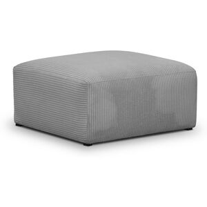 Pouf / repose-pieds modulable en velours côtelé gris clair - Modulo - Publicité Pouf / repose-pieds modulable en velours côtelé gris clair - Modulo - Publicité
