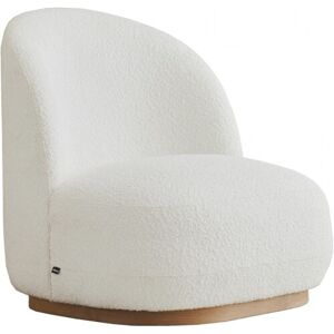Fauteuil en tissu bouclé beige - Colette - Publicité Fauteuil en tissu bouclé beige - Colette - Publicité