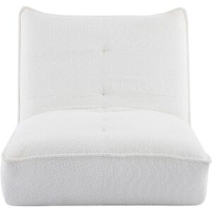 Fauteuil lounge en tissu bouclé beige - Matis - Publicité Fauteuil lounge en tissu bouclé beige - Matis - Publicité