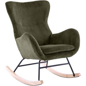 Rocking-chair en velours côtelé vert - Béa - Publicité Rocking-chair en velours côtelé vert - Béa - Publicité