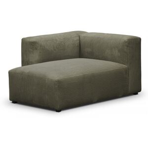 Méridienne d'angle à gauche modulable en velours côtelé vert kaki - Modulo - Publicité Méridienne d'angle à gauche modulable en velours côtelé vert kaki - Modulo - Publicité