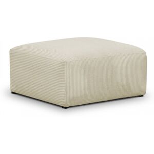 Pouf / repose-pieds modulable en velours côtelé beige - Modulo - Publicité Pouf / repose-pieds modulable en velours côtelé beige - Modulo - Publicité