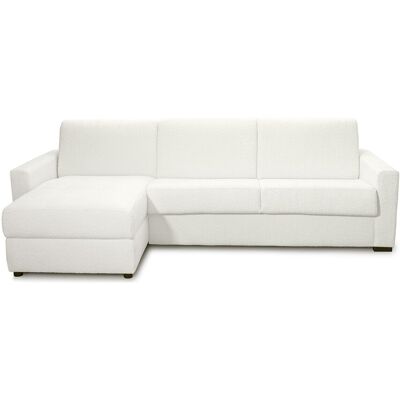 Canapé d'angle convertible réversible 5 places en tissu bouclette beige - Ouverture express - Couchage quotidien - Paloma - Publicité Canapé d'angle convertible réversible 5 places en tissu bouclette beige - Ouverture express - Couchage quotidien - Paloma - Publicité