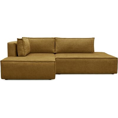 Canapé d'angle à droite convertible 3 places avec coffre en tissu chenille bronze - Barani - Publicité Canapé d'angle à droite convertible 3 places avec coffre en tissu chenille bronze - Barani - Publicité