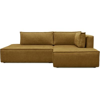 Canapé d'angle à droite convertible 3 places avec coffre en tissu chenille bronze - Barani - Publicité Canapé d'angle à droite convertible 3 places avec coffre en tissu chenille bronze - Barani - Publicité