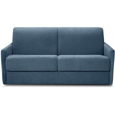 Canapé convertible 3 places en velours côtelé bleu - Ouverture express - Couchage quotidien - Matelas HD 140 x 190 - Sienne - Publicité Canapé convertible 3 places en velours côtelé bleu - Ouverture express - Couchage quotidien - Matelas HD 140 x 190 - Sienne - Publicité