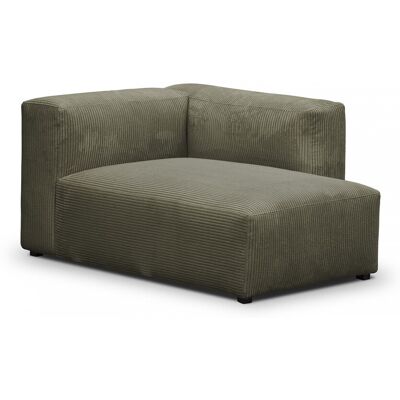 Homifab - Modulo - Velours vert olive - Corner sofa - Publicité Homifab - Modulo - Velours vert olive - Corner sofa - Publicité
