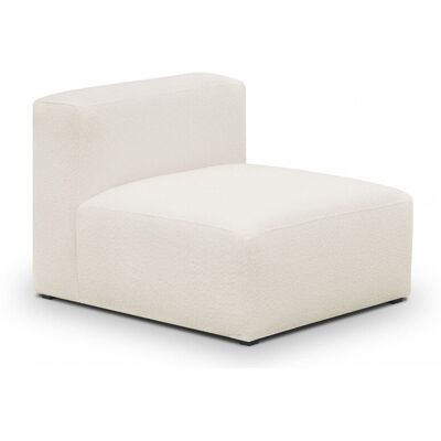 Chauffeuse sans accoudoirs modulable en tissu bouclette beige - Modulo - Publicité Chauffeuse sans accoudoirs modulable en tissu bouclette beige - Modulo - Publicité
