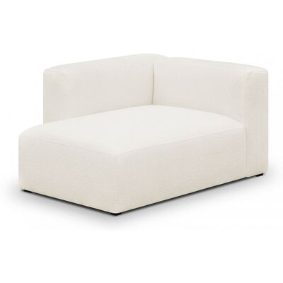 Méridienne d'angle à gauche modulable en tissu bouclette beige - Modulo - Publicité Méridienne d'angle à gauche modulable en tissu bouclette beige - Modulo - Publicité