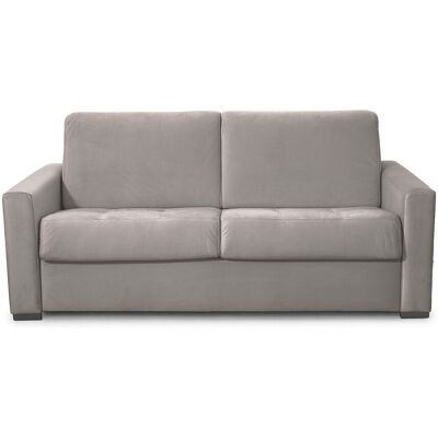 Canapé convertible 3 places en velours taupe - Ouverture express - Couchage quotidien - Paloma - Publicité Canapé convertible 3 places en velours taupe - Ouverture express - Couchage quotidien - Paloma - Publicité