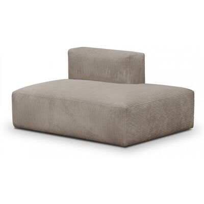 Module d'angle ouvert à droite 2 places en velours côtelé taupe - Modulo - Publicité Module d'angle ouvert à droite 2 places en velours côtelé taupe - Modulo - Publicité