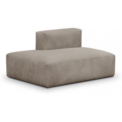 Module d'angle ouvert à gauche 2 places en velours côtelé taupe - Modulo - Publicité Module d'angle ouvert à gauche 2 places en velours côtelé taupe - Modulo - Publicité