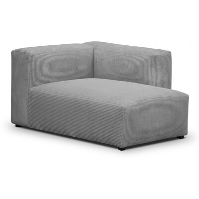 Méridienne d'angle à droite modulable en velours côtelé gris clair - Modulo - Publicité Méridienne d'angle à droite modulable en velours côtelé gris clair - Modulo - Publicité