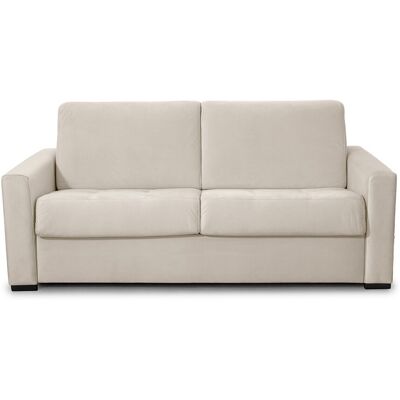 Canapé convertible 3 places en velours crème - Ouverture express - Couchage quotidien - Paloma - Publicité Canapé convertible 3 places en velours crème - Ouverture express - Couchage quotidien - Paloma - Publicité