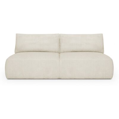 Homifab Jasper Canapé convertible beige en velours - Canapé 3 places - Publicité Homifab Jasper Canapé convertible beige en velours - Canapé 3 places - Publicité