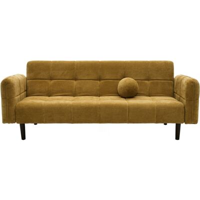 Canapé convertible 3 places en tissu chenille bronze - Pavia - Publicité Canapé convertible 3 places en tissu chenille bronze - Pavia - Publicité