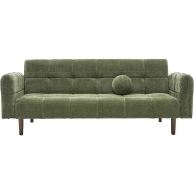 Canapé convertible 3 places en tissu chenille vert olive - Pavia - Publicité Canapé convertible 3 places en tissu chenille vert olive - Pavia - Publicité