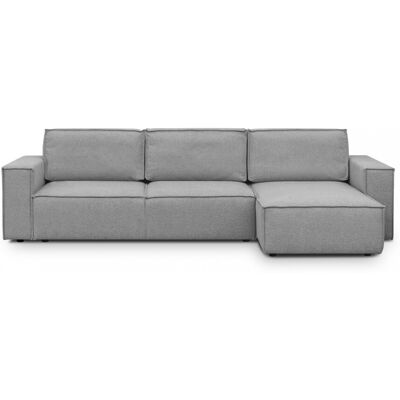 Harper - Canapé d'angle convertible - Gris chiné - Coffre - Publicité Harper - Canapé d'angle convertible - Gris chiné - Coffre - Publicité