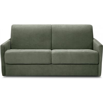 Canapé convertible 3 places en velours côtelé vert - Ouverture express - Couchage quotidien - Matelas HD 140 x 190 - Sienne - Publicité Canapé convertible 3 places en velours côtelé vert - Ouverture express - Couchage quotidien - Matelas HD 140 x 190 - Sienne - Publicité